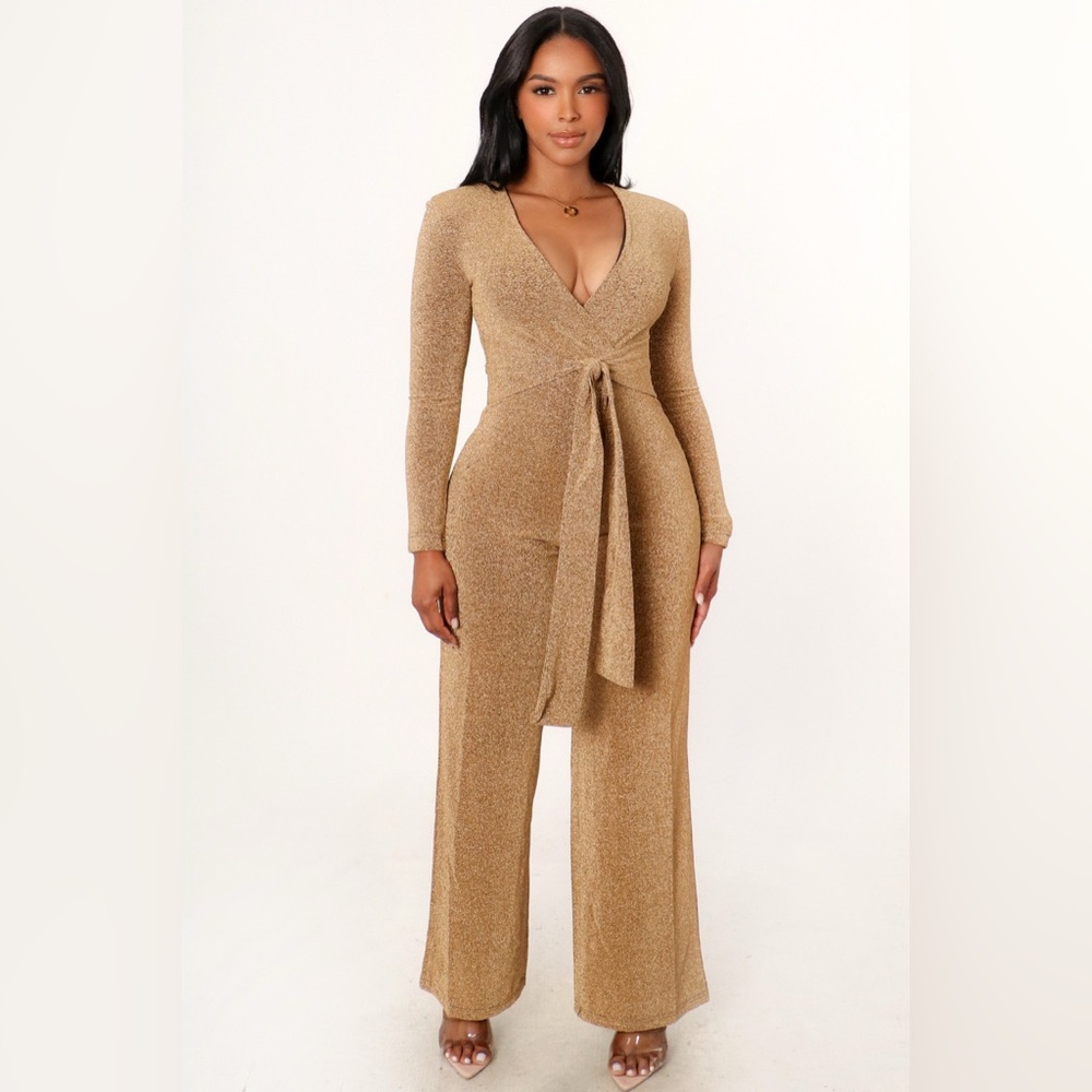 Elegant Gold Jumpsuit